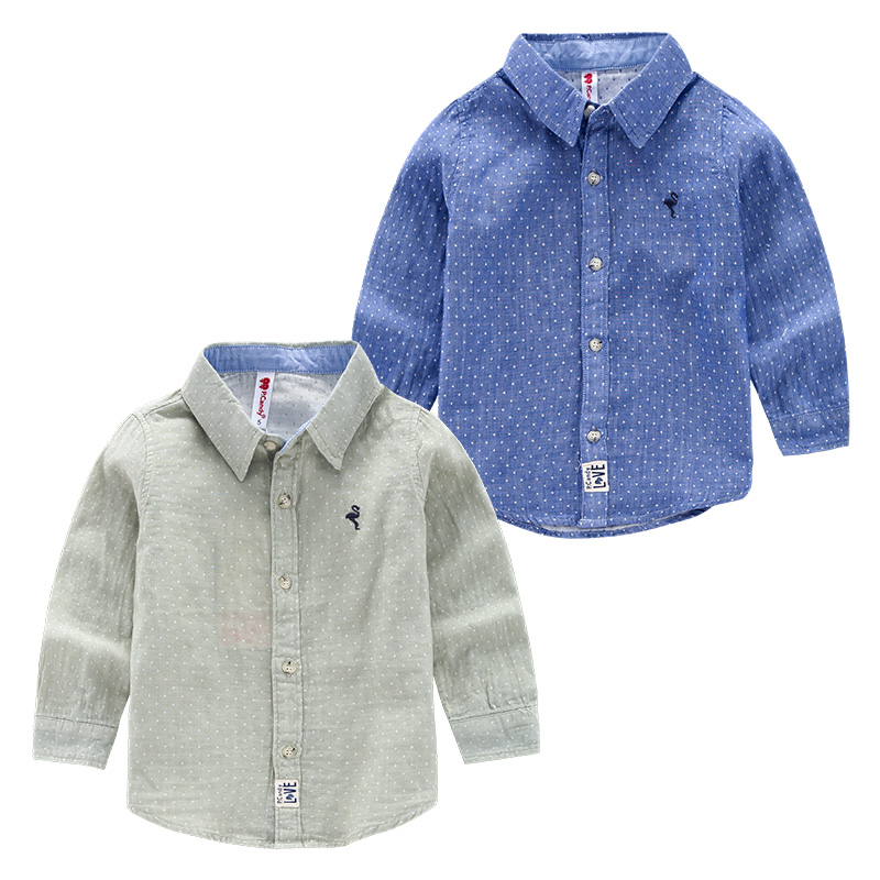 Chemise garcon à manche longue en coton - Ref 2076054 Image 1