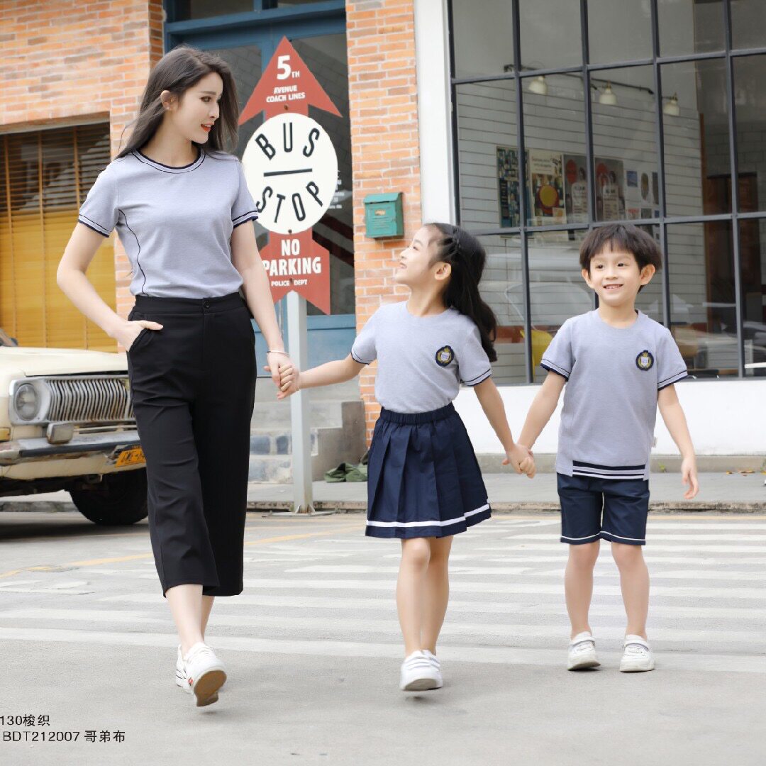 夏季幼儿园园服亲子服运动休闲服学生班服校服儿童短袖裤短裙套装