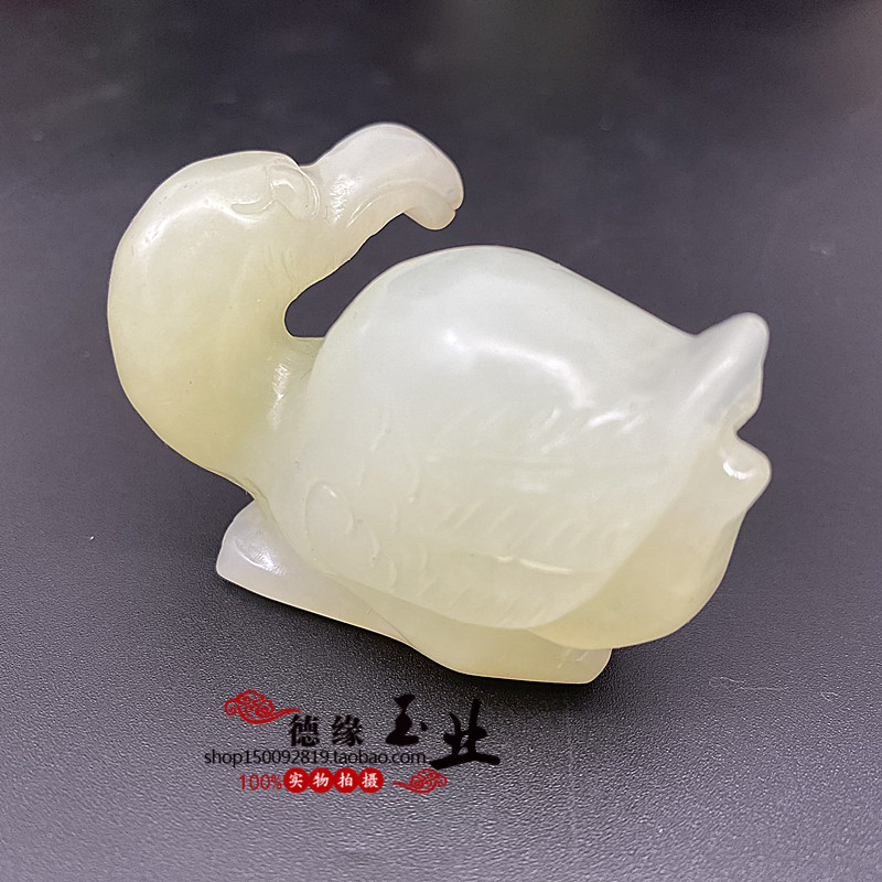 古玩玉器岫玉仿古立体玉鸟吊坠挂件红山文化小把玩件摆件玉石玉佩