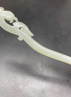 古典簪子旗袍头饰发饰凤凰簪子和田玉真玉凤簪子配饰古风汉服玉钗