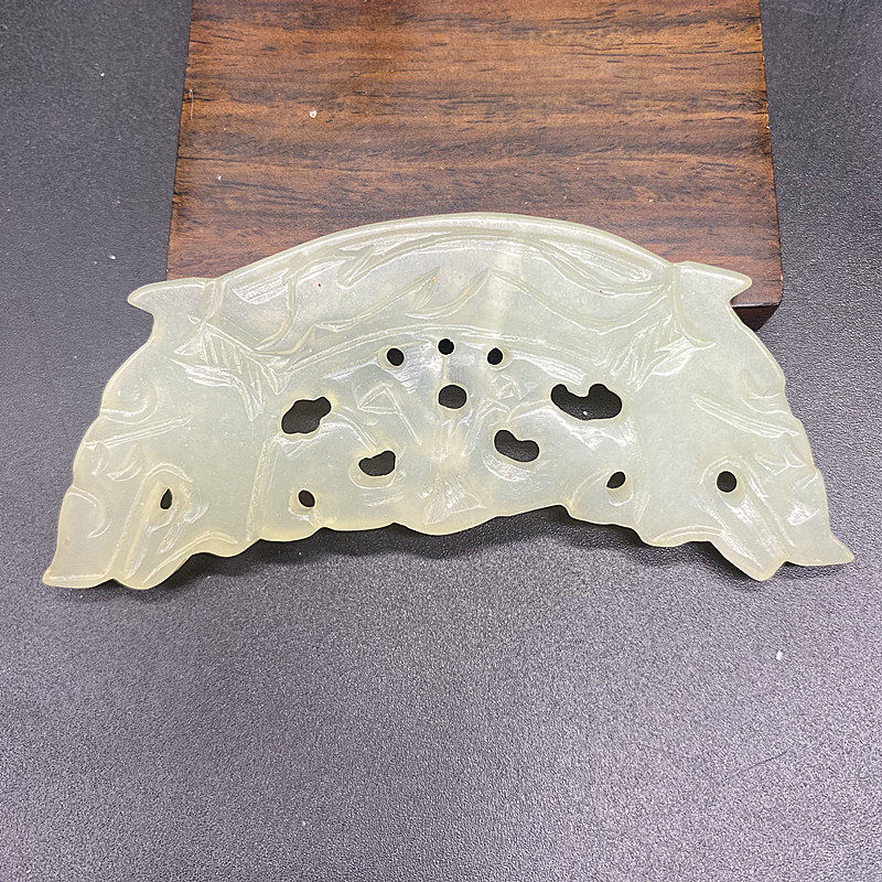 岫玉仿古蟠龙玉佩腰佩半圆玉璧玉坠镂空双龙双凤玉璜挂件古风汉服