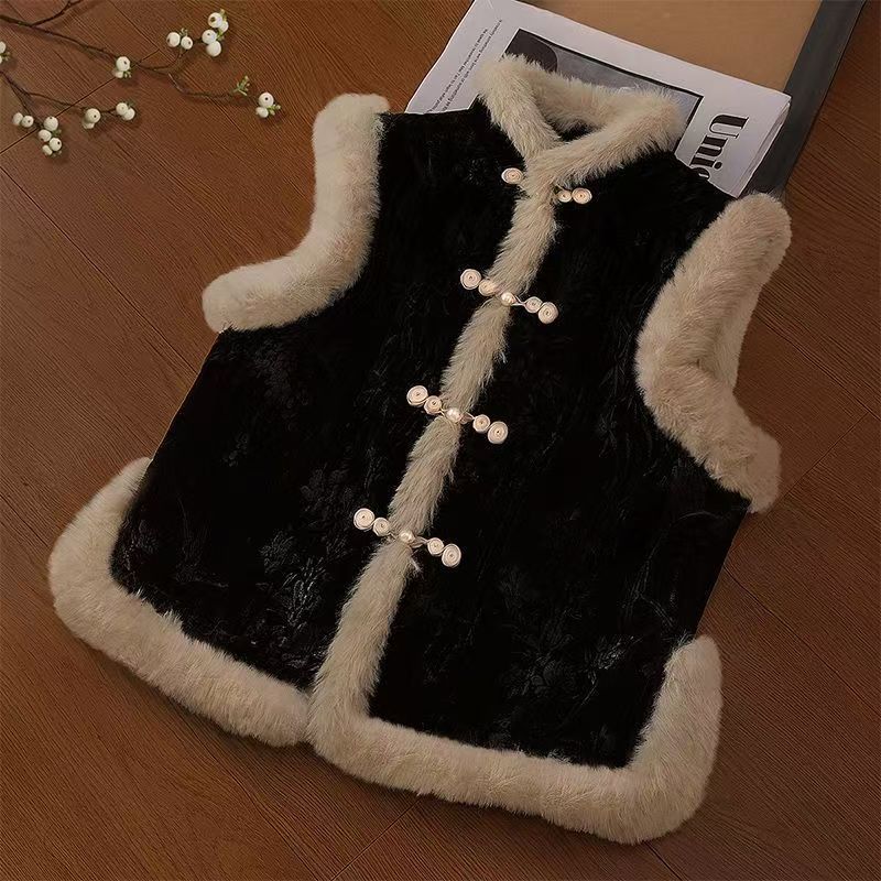 新款中老年女马甲中式旗袍马甲