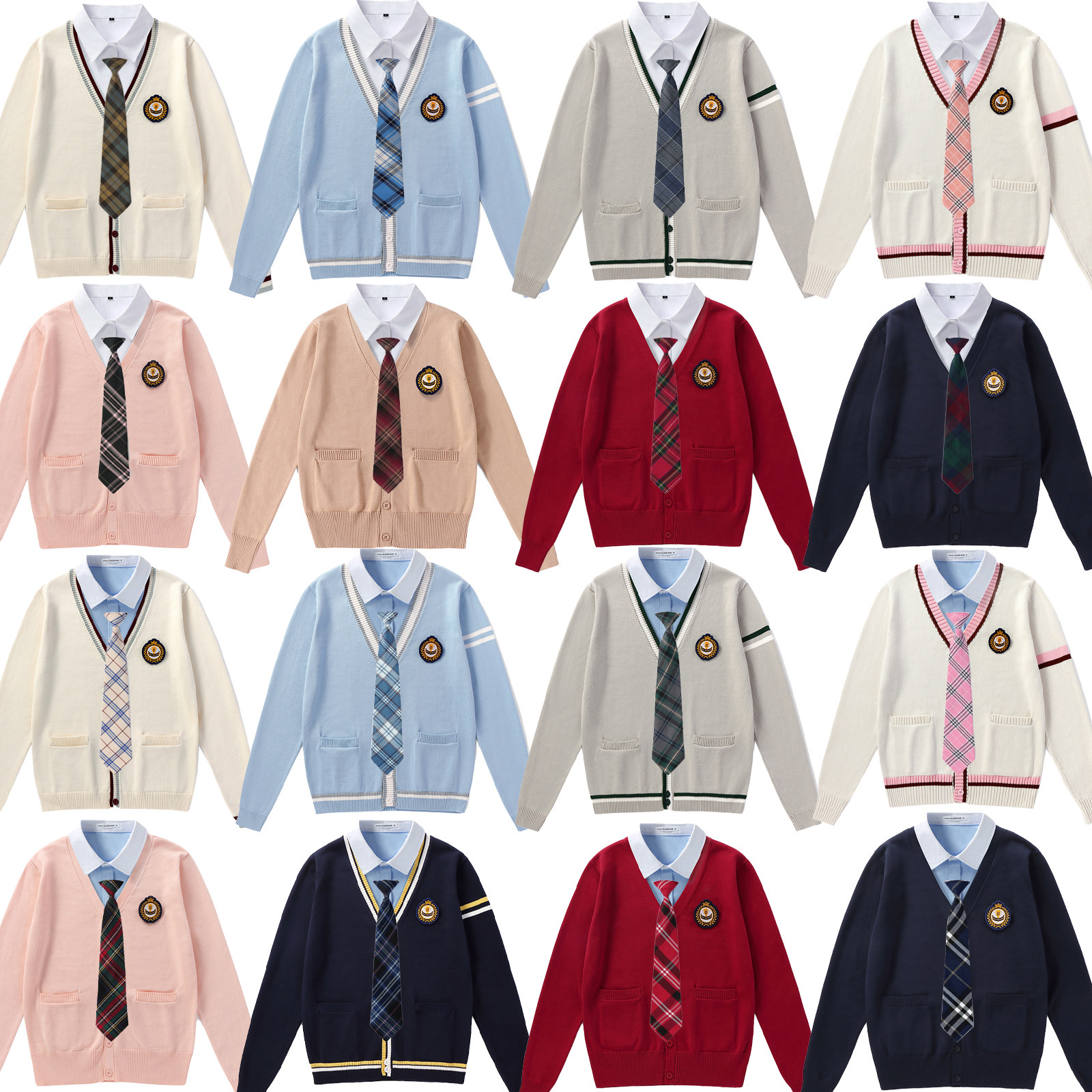 新品校服长袖秋冬毛衣毕业衬衫