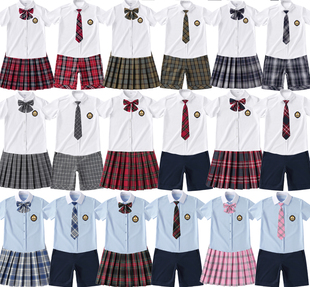 套装 现货新款 短袖 情侣JK制服DK英伦学院夏季 班服校服园礼服亲子装