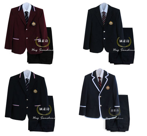 学生英伦风班服秋冬毕业合唱套装