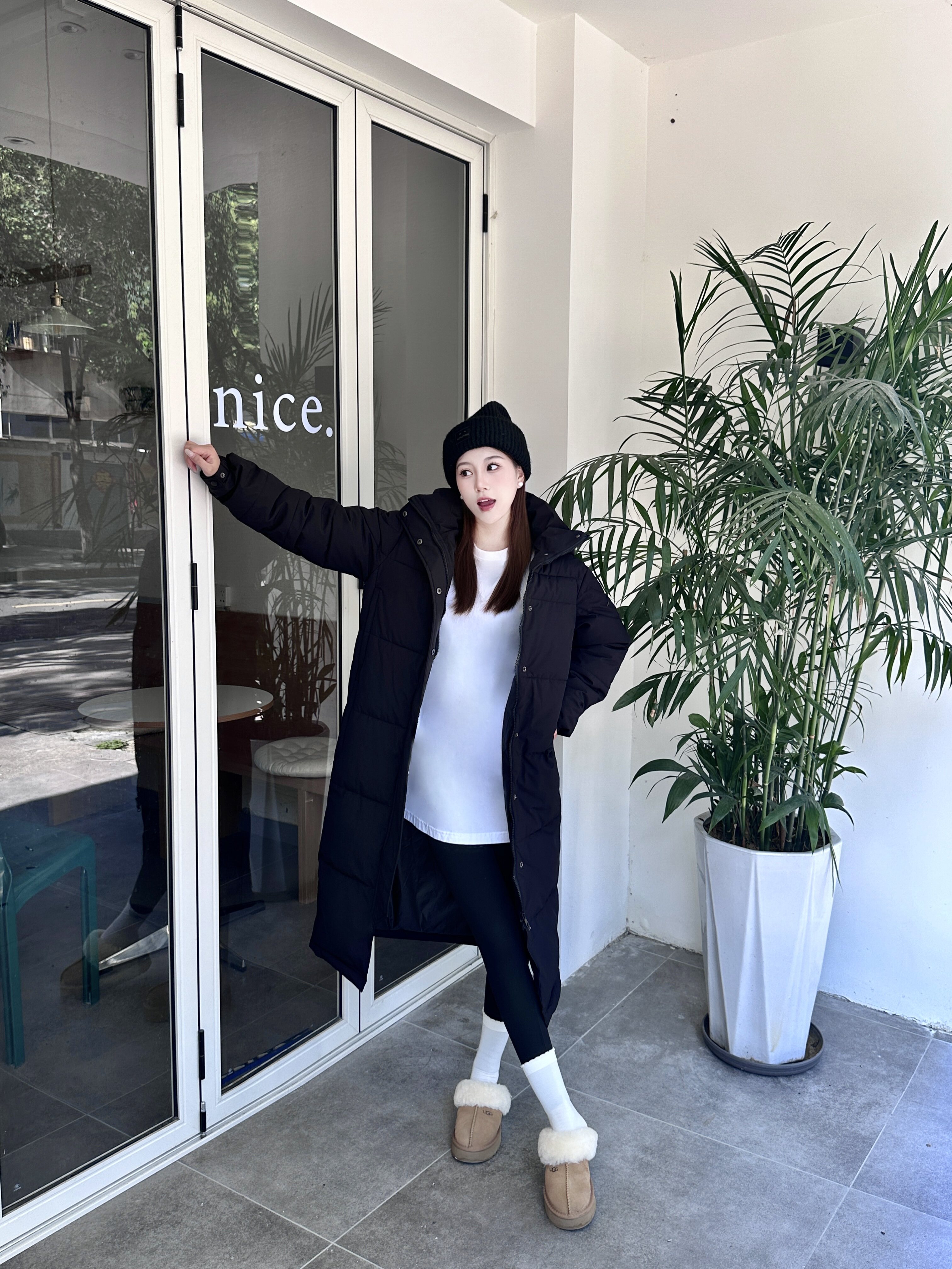 中戏同款羽绒棉服女2025年新款韩版超长过膝外套情侣宽松加厚棉袄