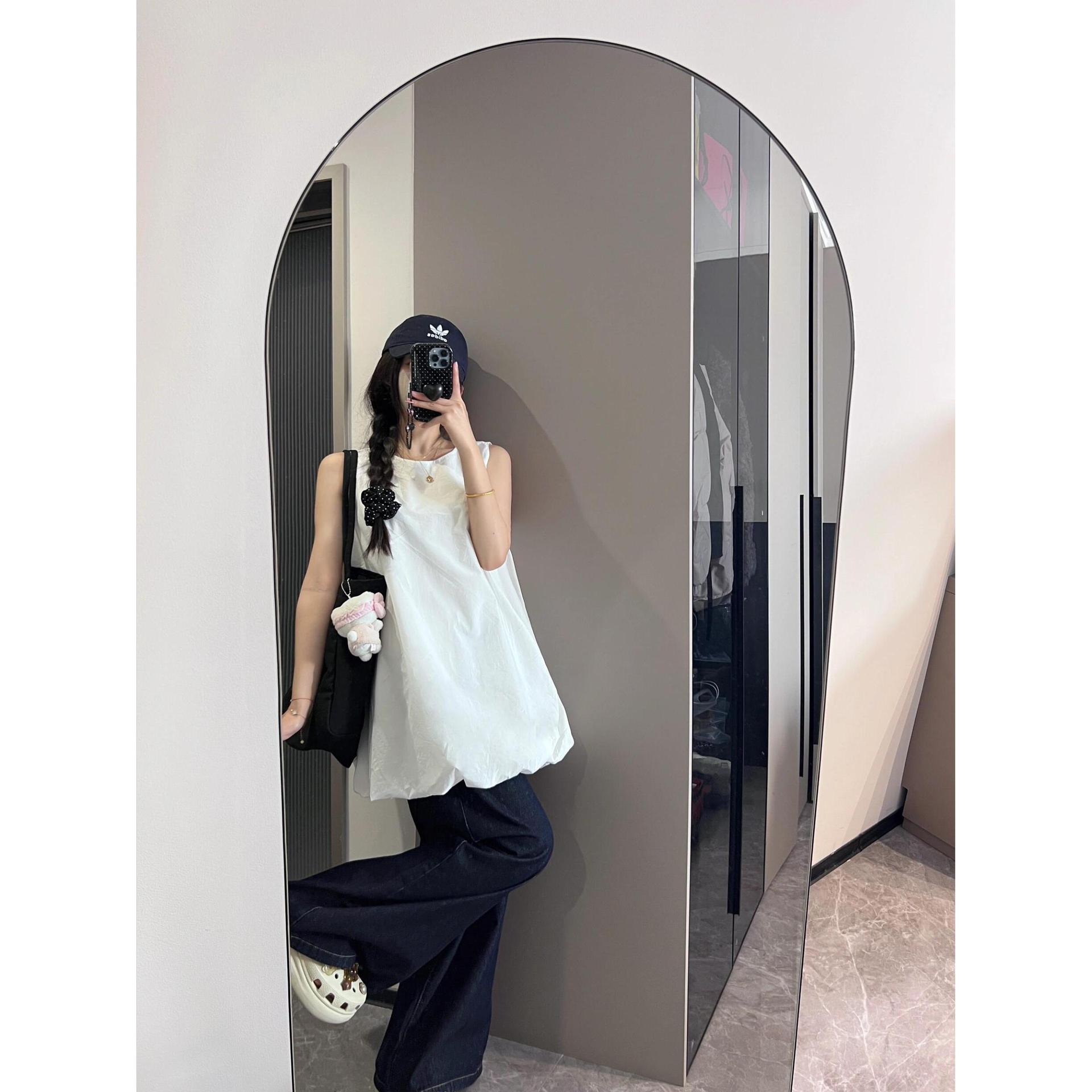 夏季气质慵懒松弛感无袖花苞连衣时尚套装