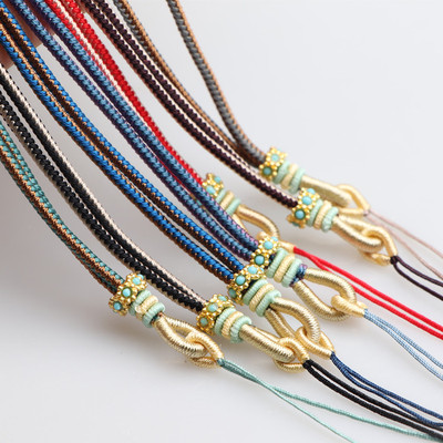 2mm如意绳单色编织绳项链线挂绳翡翠吊坠玉坠双色手绳平安扣绳