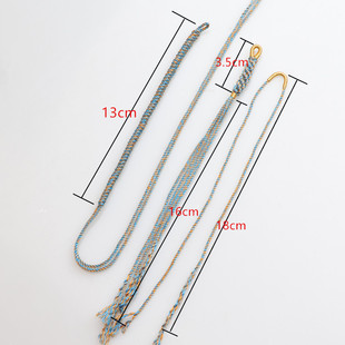 手搓棉线手工编织藏式钥匙扣五路财神法眼唐卡DIY配饰手把绳棉线
