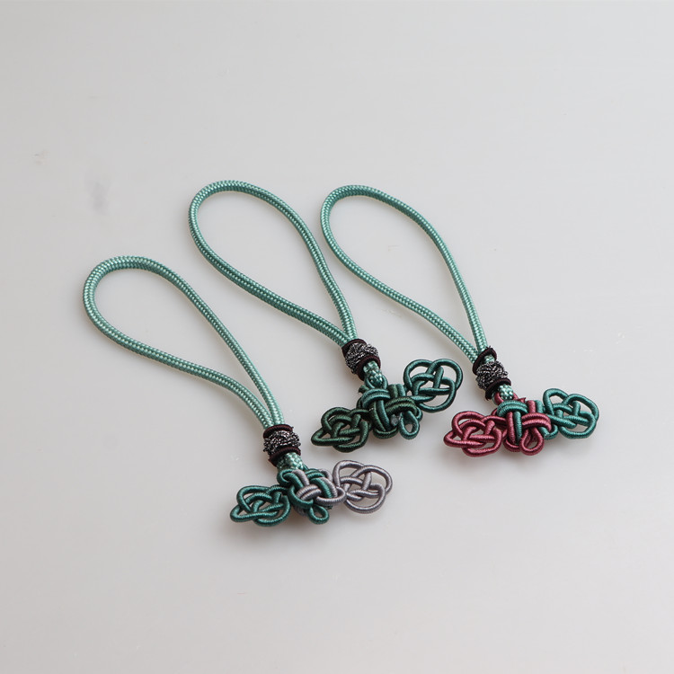 手工编织翡翠玉石手把件绳手腕包挂钥匙扣吊坠绳文玩挂件4mm饰品