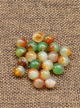 9mm红玛瑙散珠红色圆珠子diy手串配珠手工串珠编制手链项链饰品配