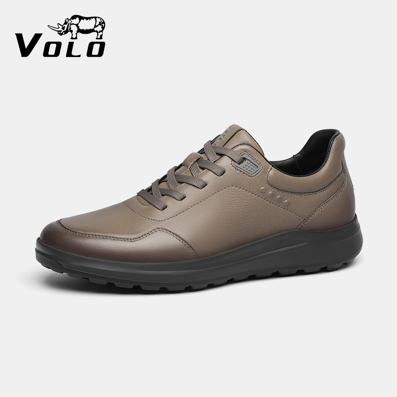 VOLO/犀牛真皮软底男休闲运动鞋