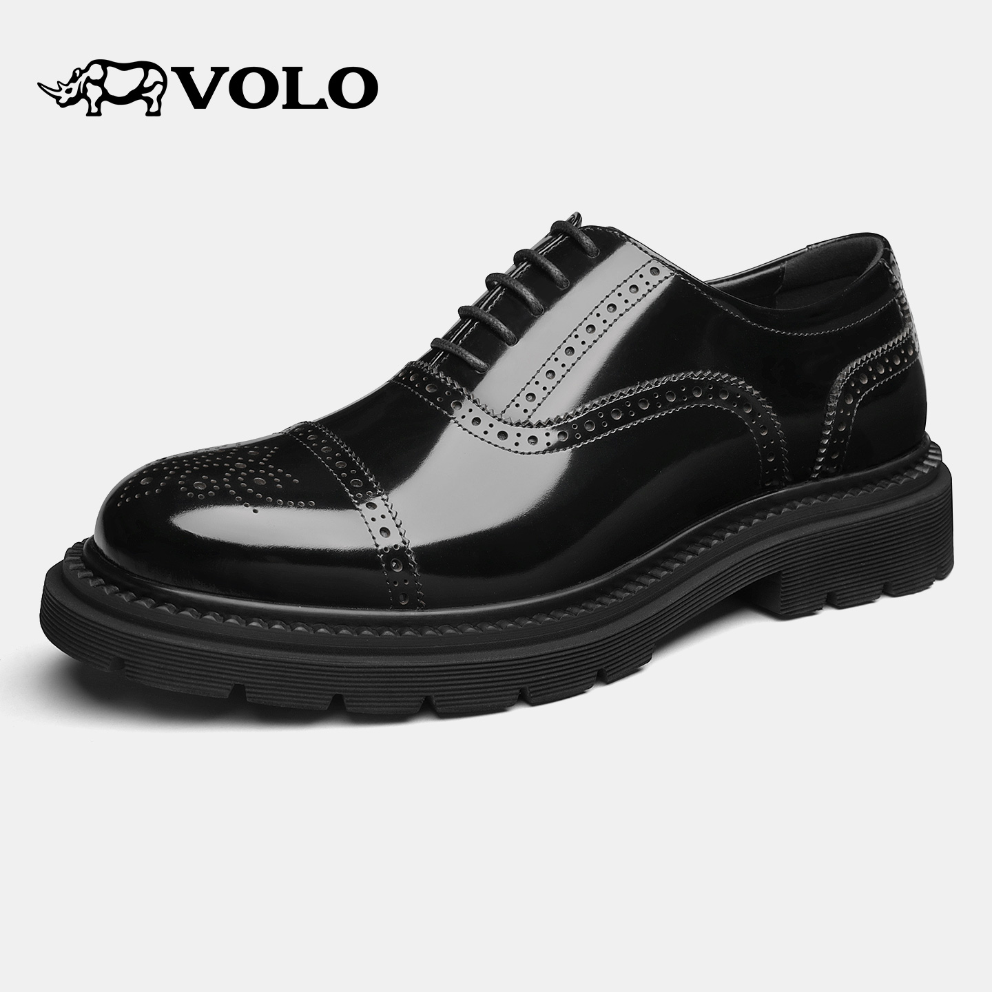 【开边珠牛皮】VOLO犀牛牛津鞋
