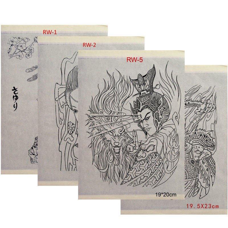 赵云关公艺妓唐僧善恶观音纹身线条手稿转印图 无需描图直接转移