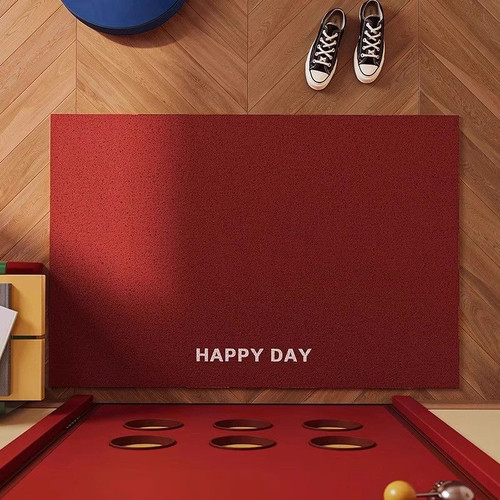 复古风纯色高级感丝圈地垫