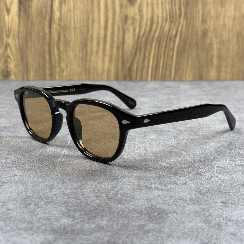 MOSCOT太阳眼镜男女LEMTOSH防紫外线偏光浅茶色镜片复古板材 墨镜