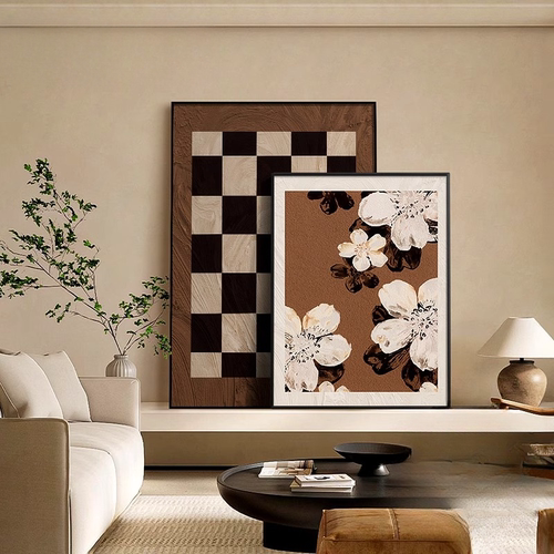 中古风客厅装饰画法式复古拉美德壁画餐厅玄关沙发背景墙卧室挂画