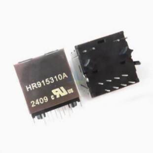 全新原装 HR915310A 工业级 RJ45 带灯网络变压器 单口180度 100M