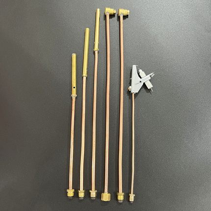 猛火灶引火管铜管中压煤气炉总成电子喷射管火种喷嘴燃气灶配件
