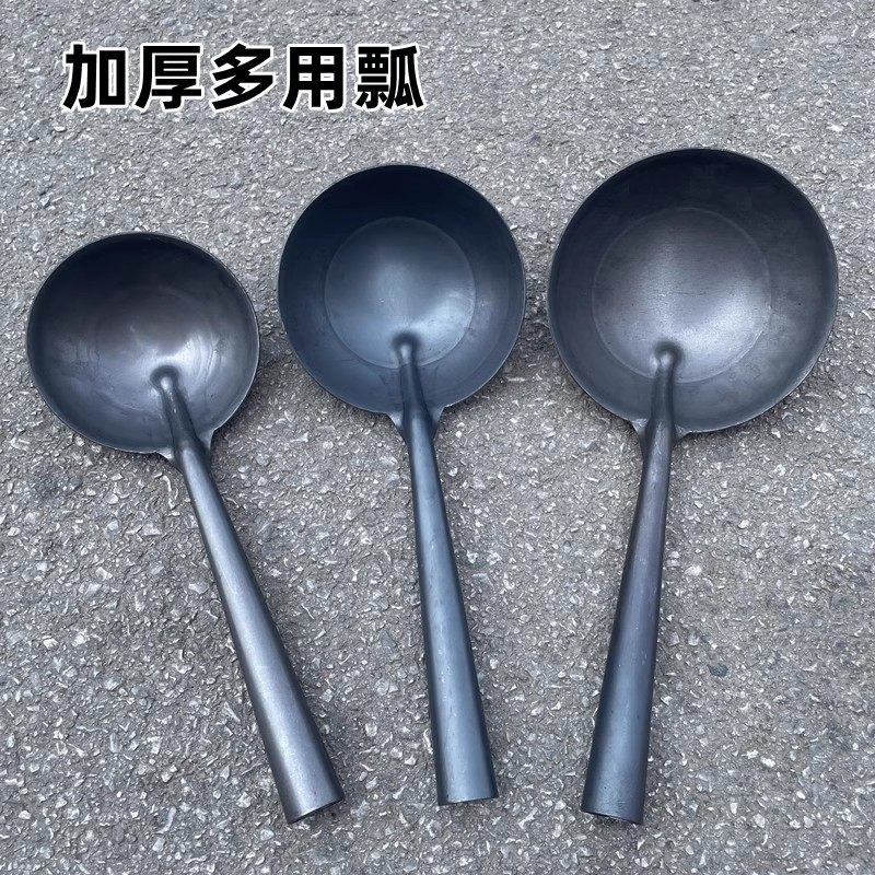 长柄加厚铁瓢圆底水瓢挖水泥工地瓦工灰土勺子碳钢家用养殖饲料瓢,厨房/烹饪用具,水舀/水瓢,淘宝优惠券,粉丝福利购,淘宝优惠卷