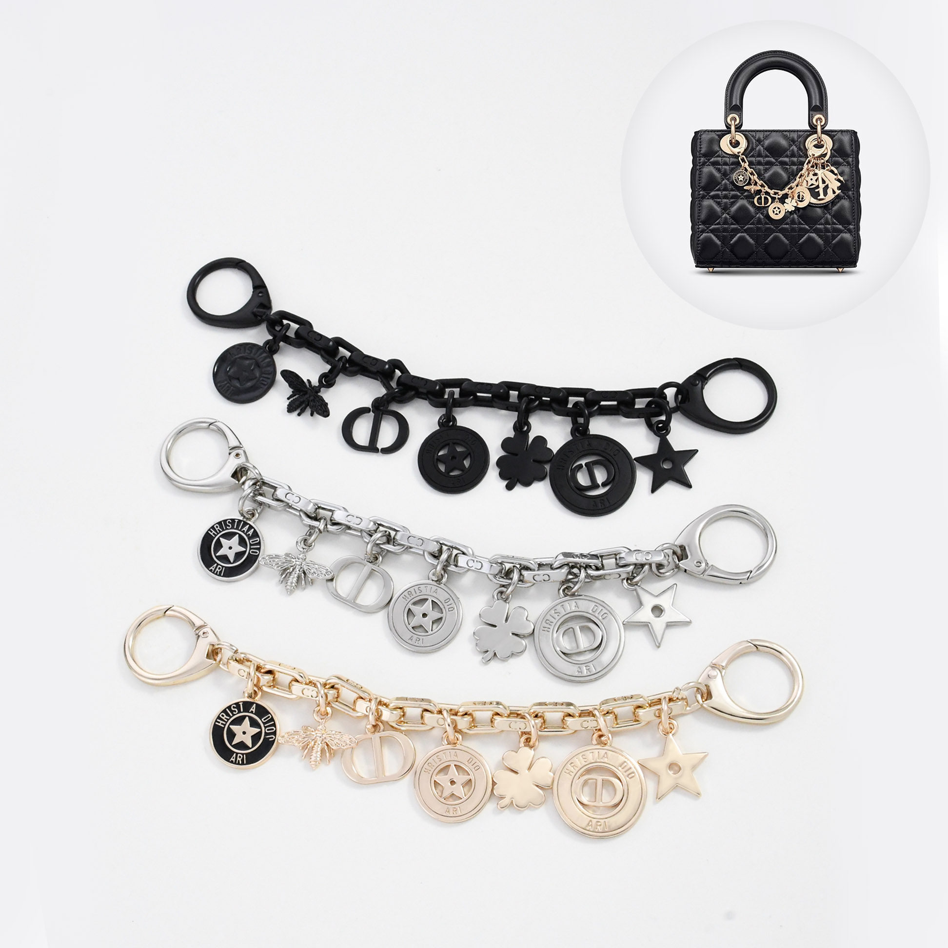 适用于dior戴妃包字母零件配件lady挂饰五金挂件装饰链条迪奥改造