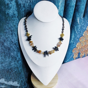 设计服务天然黑欧珀之独自美丽项链套装定制直播间看实物选购朋友