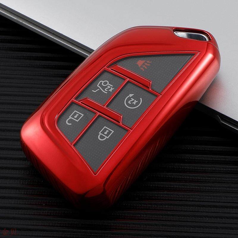 适用于2020款凯迪拉克ct4钥匙包钥匙套ct5改装软胶ct6钥匙包全包