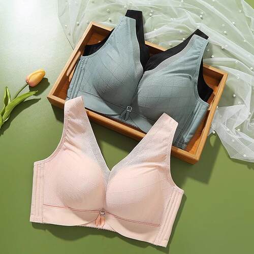 内衣女聚拢收副乳小胸上托2024新款无钢圈宽肩带防下垂背心式文胸