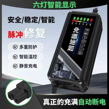 电动车电瓶充电器48V12AH60V20A72V爱玛雅迪小刀台铃石墨烯通用