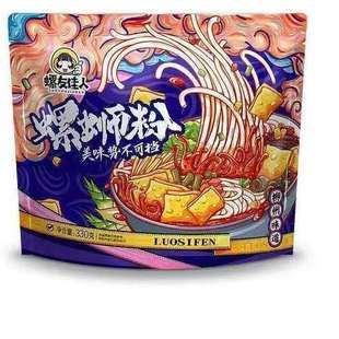 现货330克每袋螺友佳人螺蛳粉正广西柳州特产螺丝粉酸辣粉