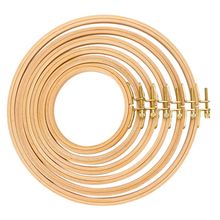 圆形竹绣圈十字绣花绷子可调节绣花绷子手工DIY刺绣框绣箍工具