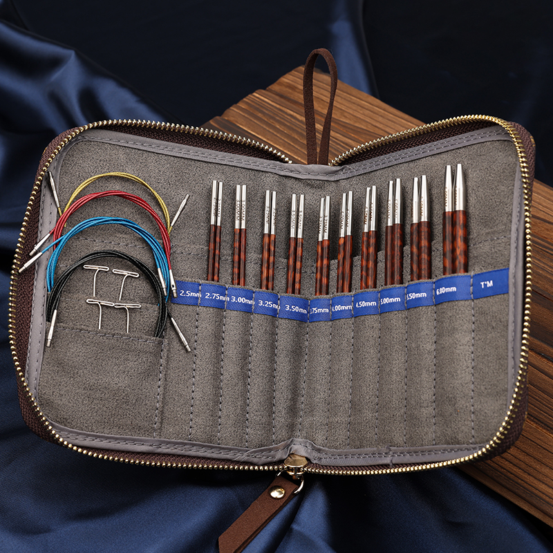 针可拆卸蛇木纹针棒针套装环