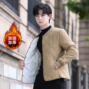 男式棉衣夹棉小棉袄大口袋贴身保暖轻薄内穿棉服立领加绒加厚棉服