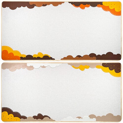 秋季咖黄无纺布黑板报墙贴