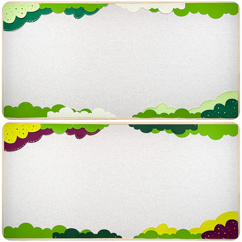 幼儿园小学教室黑板报布置儿童房文化墙边框布贴画春天绿色系墙贴