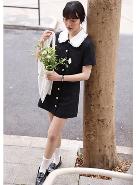 【无拘】07.08 PM20:00新品叠加满减 领口拆卸假两件小香风连衣裙