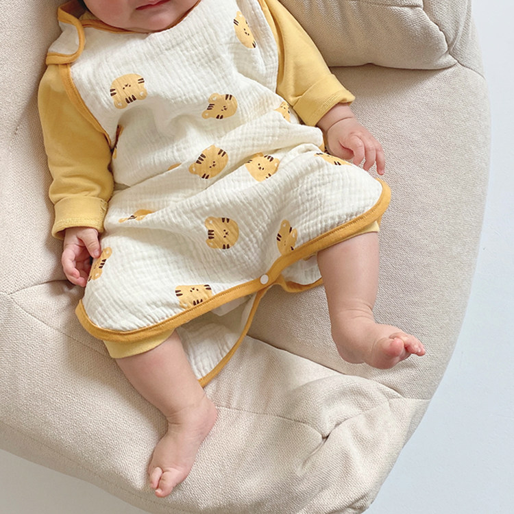 小金虎婴儿睡袋！夏季薄款双层纱布睡袋新生儿背心睡袋宝宝防踢被,婴童用品,睡袋/防踢被,淘宝优惠券,粉丝福利购,淘宝优惠卷