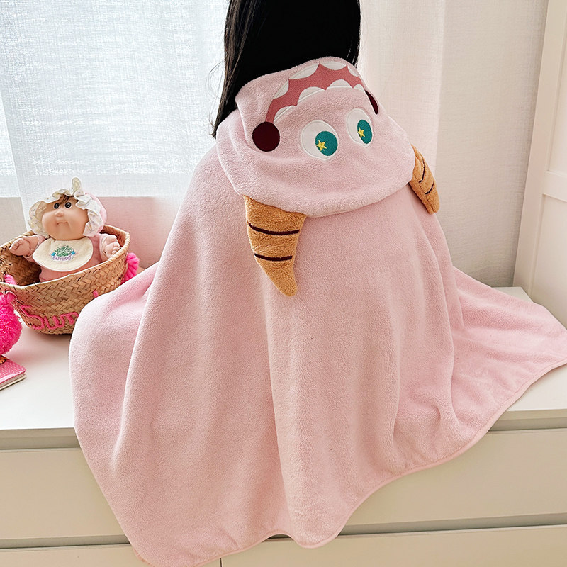 2023卡通亲子速干浴巾斗篷儿童珊瑚绒吸水披肩成人加大连帽浴袍,婴童用品,浴巾,淘宝优惠券,粉丝福利购,淘宝优惠卷