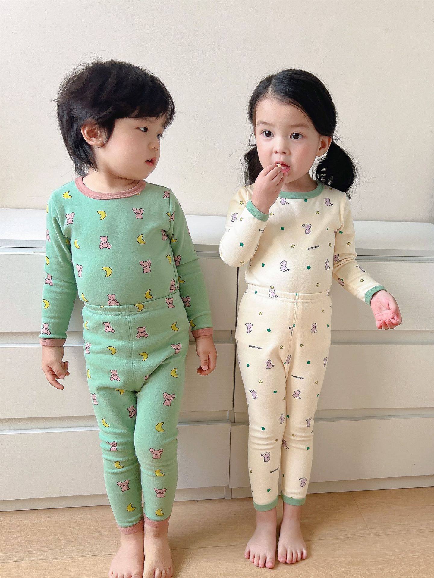 秋冬新款 儿童纯棉磨毛秋衣套装 男女宝宝高腰护肚家居服内衣套装,童装/婴儿装/亲子装,内衣套装,淘宝优惠券,粉丝福利购,淘宝优惠卷