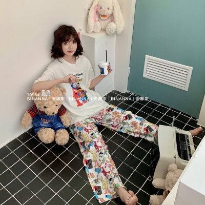 睡衣女款2025新款夏季短袖纯棉