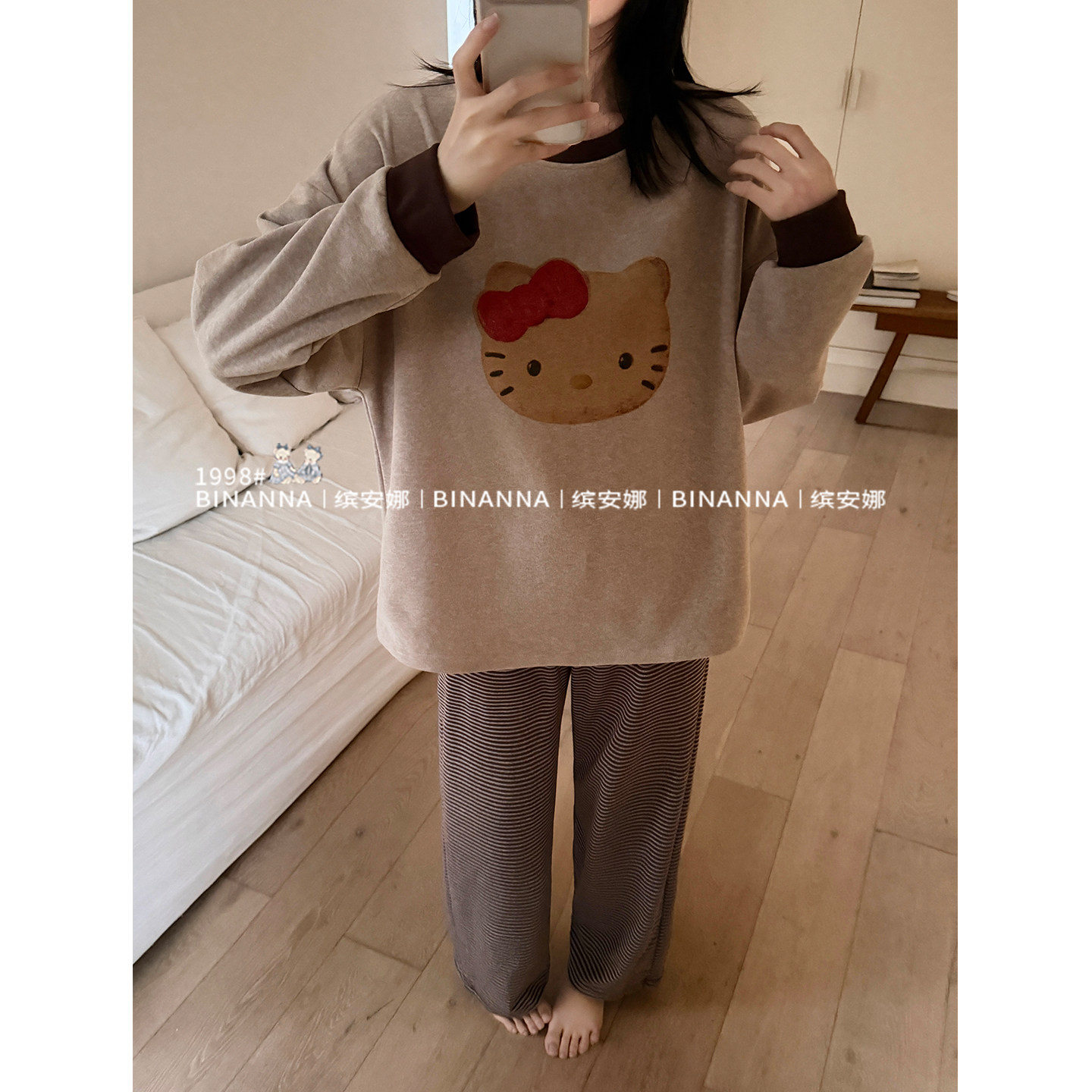 羊绒睡衣冬季女款2026新款长袖加厚可爱保暖长裤套装春秋款家居服
