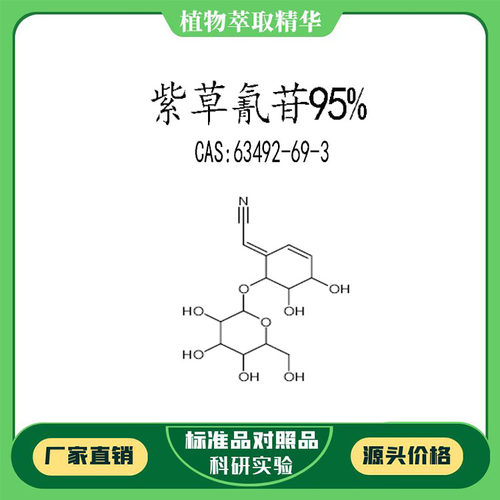 紫草氰苷95%对照品标准品 CAS:63492-69-3 10mg