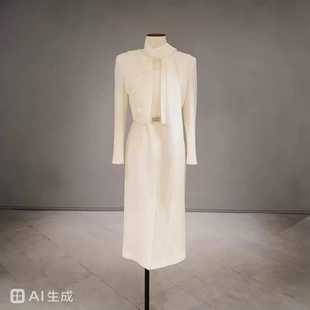 25年冬季新款韩版宋慧乔同款气质优雅显瘦西装外套+连衣裙套装女