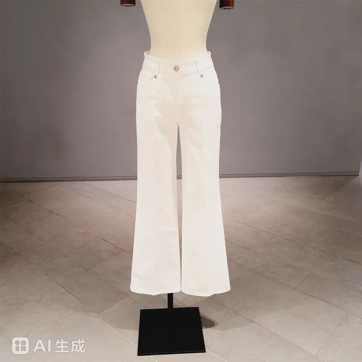 26年夏季新款韩版气质淑女优雅百搭显瘦高腰直筒阔腿微喇牛仔裤