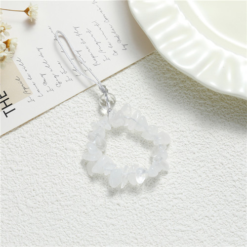 水晶手机指环扣手机挂绳挂链u盘挂饰女款手机环指扣玛瑙挂件防丢