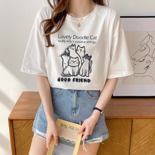 显瘦穿搭大码 t恤哺乳期喂奶上衣辣妈款 圆领女 短袖 哺乳衣外出夏季