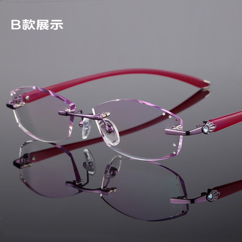 切边成品无框变色防过敏眼镜架