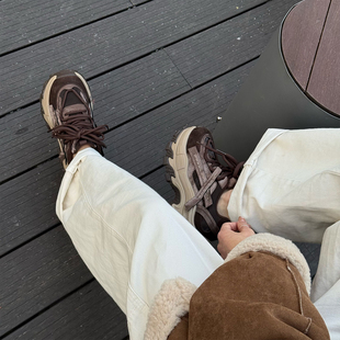 【小发喵】7cm厚底增高加绒机能风老爹鞋女双鞋带时尚百搭休闲鞋