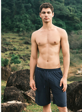 SCHIESSER舒雅男士冰藻泥凉感布7A抑菌防螨家居中裤22173P
