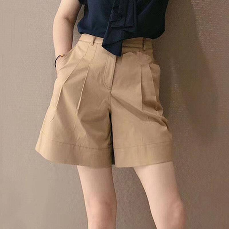 阿玛施正品牌女装2026夏季新款薄款宽松休闲五分阔腿短裤子女